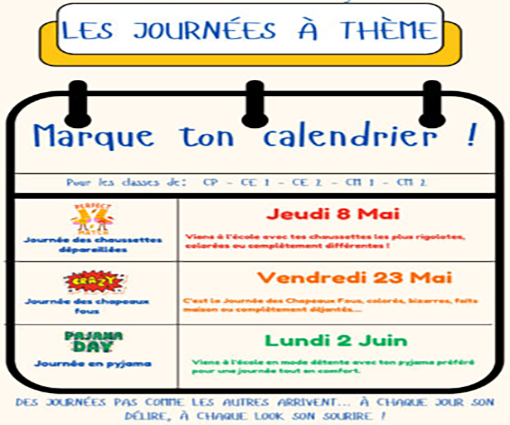 Activité du CDP – Journées à thème à l’élémentaire