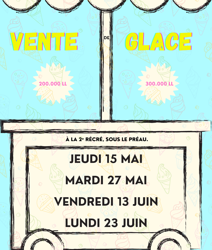 Activité du CDP – Ventes de glaces à la recréation